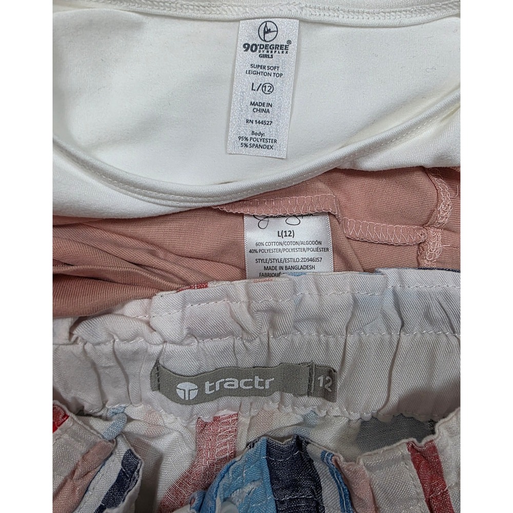 Girls Size 12 Mixed Lot 3pc 90 Degree Top Jessica Simpson Tank Tractr Shorts - Picture 3 of 3